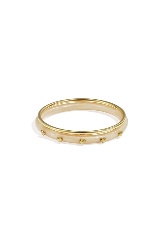Bangle set with heart detail