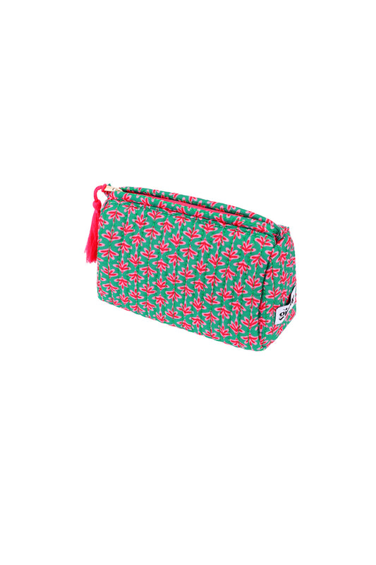 Floral makeup bag