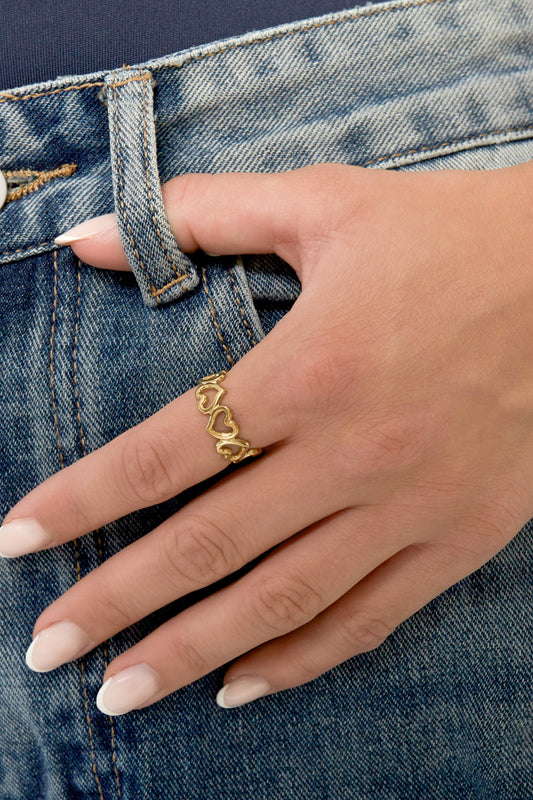 Stainless Steel Minimalist Rings Heart Casual Daily Simple Series Women's jewelry