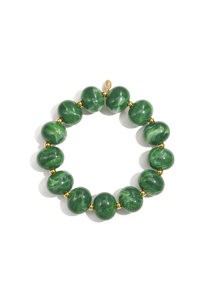 Elastic beaded bracelet with large beads