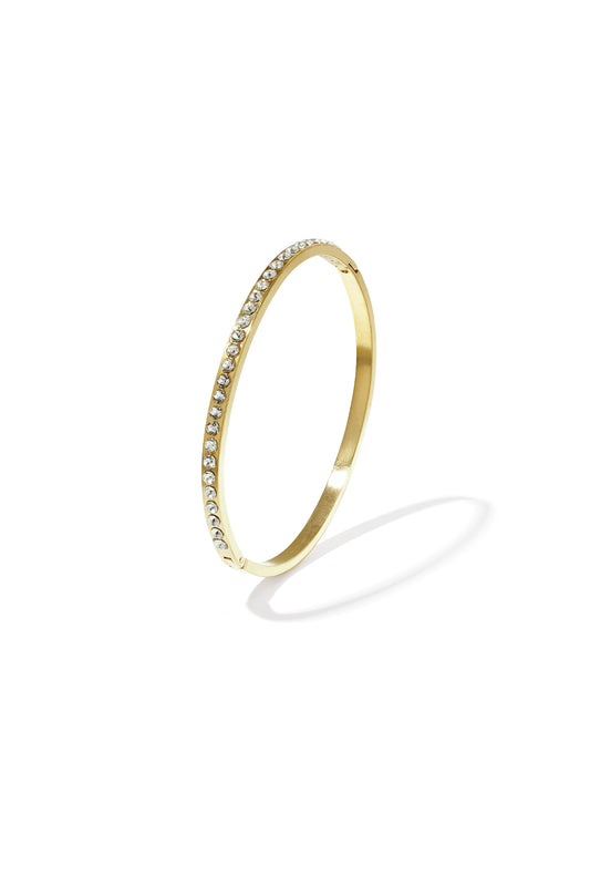 Bangle with row of stones