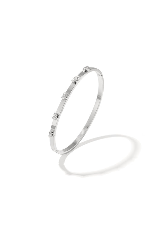 Bangle with heart details