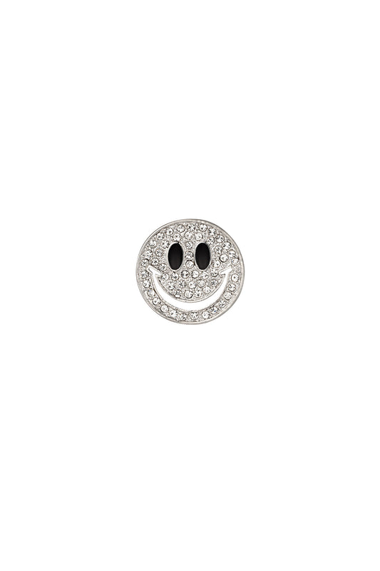Smile brooch - Silver Color color