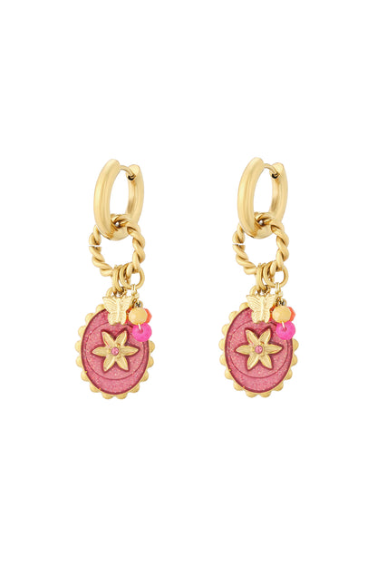 pink stardust earrings