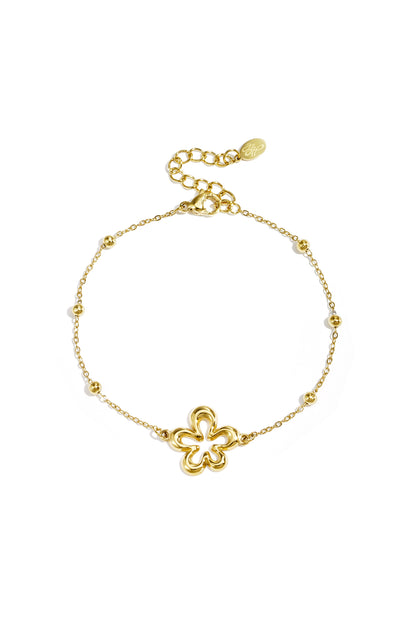 Bracelet with coral-shaped playful flowers in varying sizes