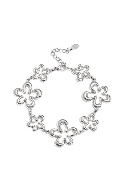 Bracelet with coral-shaped playful flowers in varying sizes