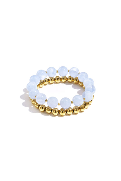 Bracelet set with round beads