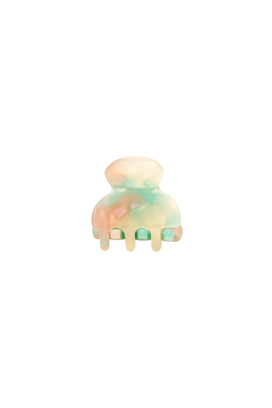 Spotted hair clip small Green Sheet Material