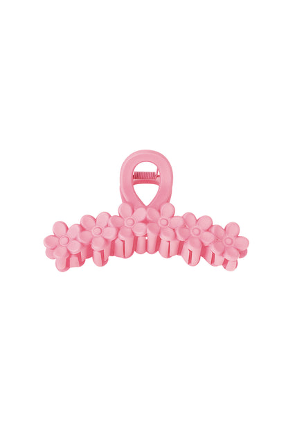 Hair clip flowers in a row - cream Plastic