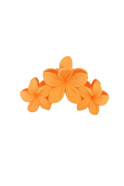 hair clip with large flowers - cotton candy pink
