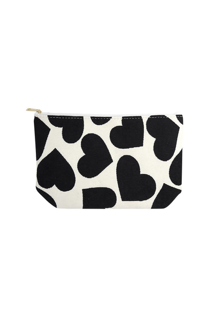 Make-up bag with hearts