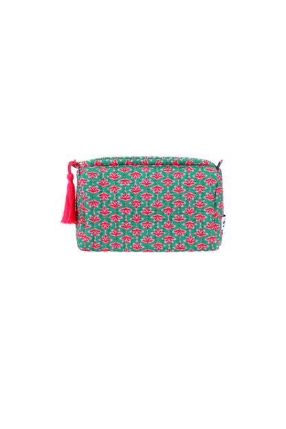 Floral makeup bag
