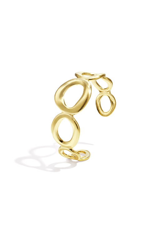 Chunky bangle with organic circles