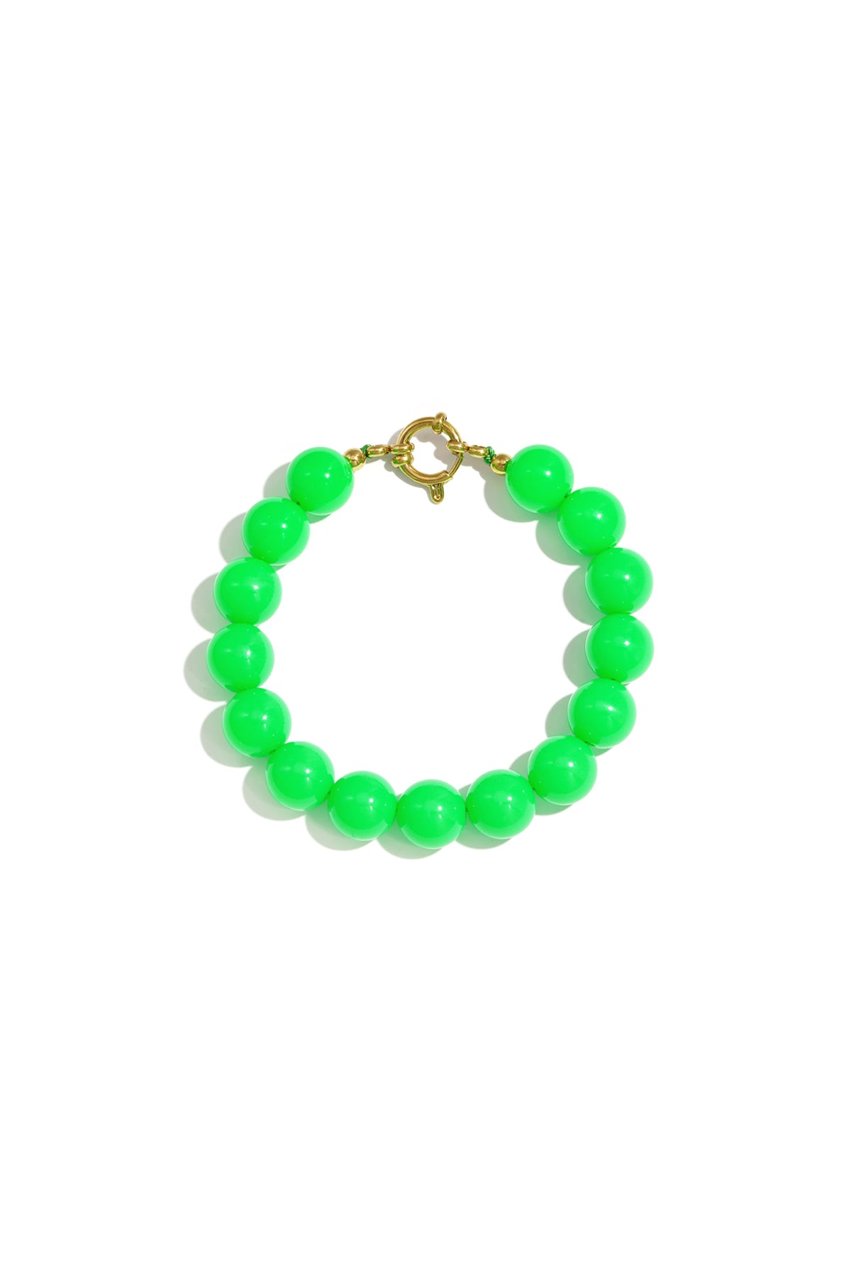 Necklace with medium beads and front closure-12mm