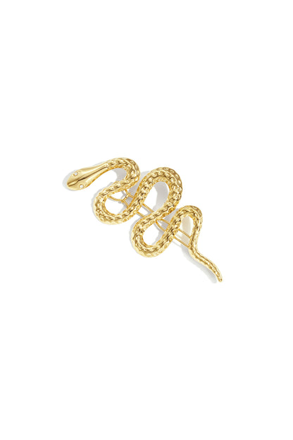 Brooch hairpin snake with stones