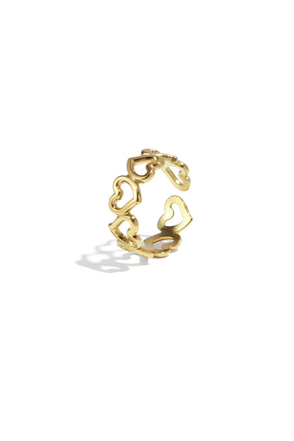 Stainless Steel Minimalist Rings Heart Casual Daily Simple Series Women's jewelry