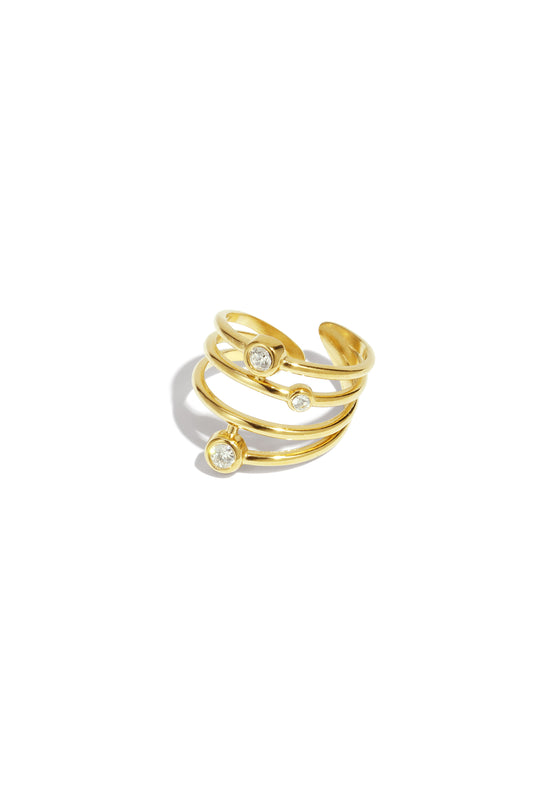 Stainless Steel Statement Rings lines Casual Daily Simple Series Women's jewelry