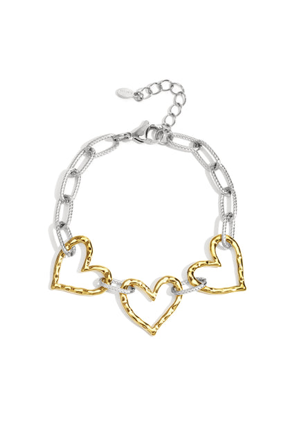 Stainless Steel Chain Bracelets Heart Casual Daily Simple Series Women's jewelry