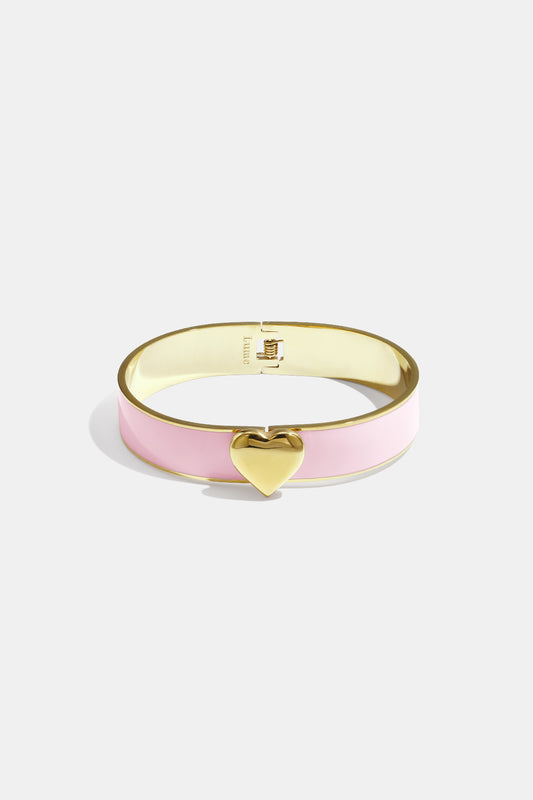 Bracelet in various colours with heart detail - 1.3 cm